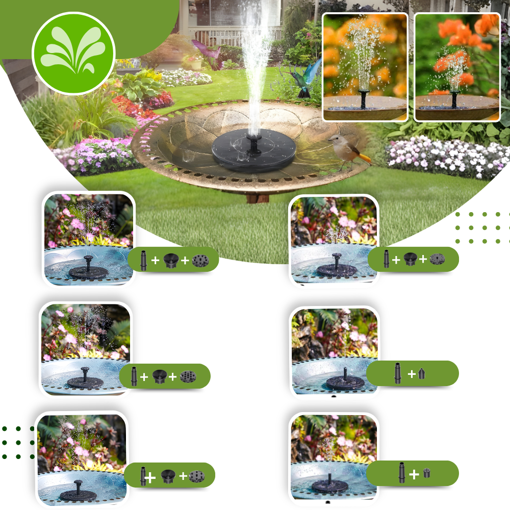 Instant Charm Garden Floating Solar Fountain